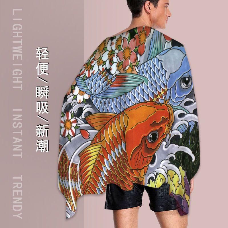 Japanese-Style Traditional Swimming Towel Lint-Free Absorbent Wrapping Towel Outdoor Sports and Fitness Running Bath Towels for Men and Women Beach Towel