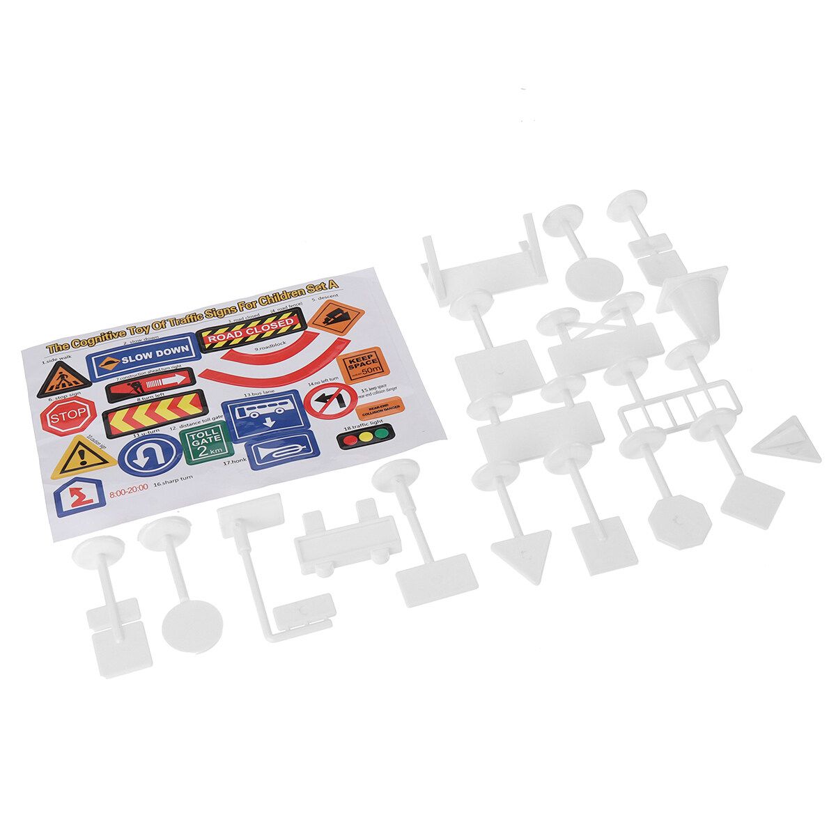 Children Dinosaur City Map Model Toy Indoor Crawling Mat Game Pad 83*57CM 28 X Traffic Road Sign A