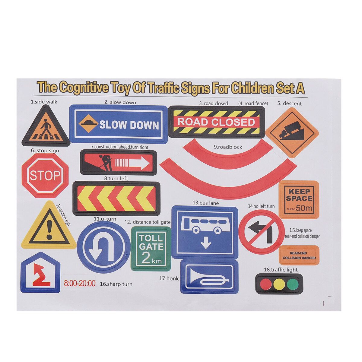 Children Dinosaur City Map Model Toy Indoor Crawling Mat Game Pad 83*57CM 28 X Traffic Road Sign A