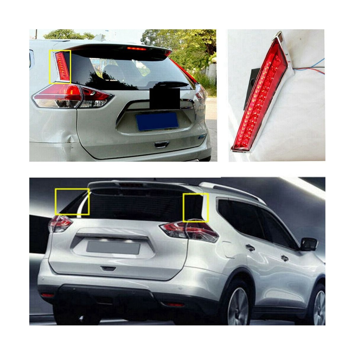 Rear Window Column Light Brake Light Rear Tail Light Without Steering Function Car for Nissan Kizashi Rogue 2014-2019
