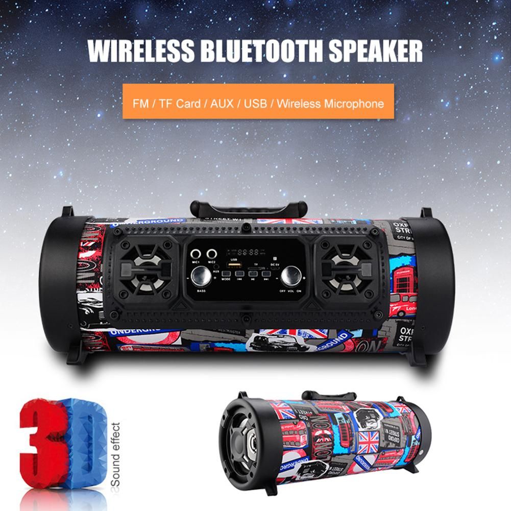 Outdoor Portable Wireless Bluetooth-compatible Speaker-Black