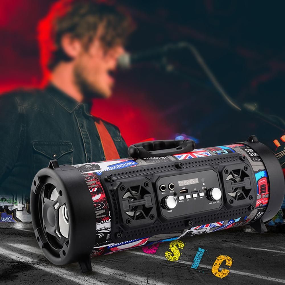 Outdoor Portable Wireless Bluetooth-compatible Speaker-Black