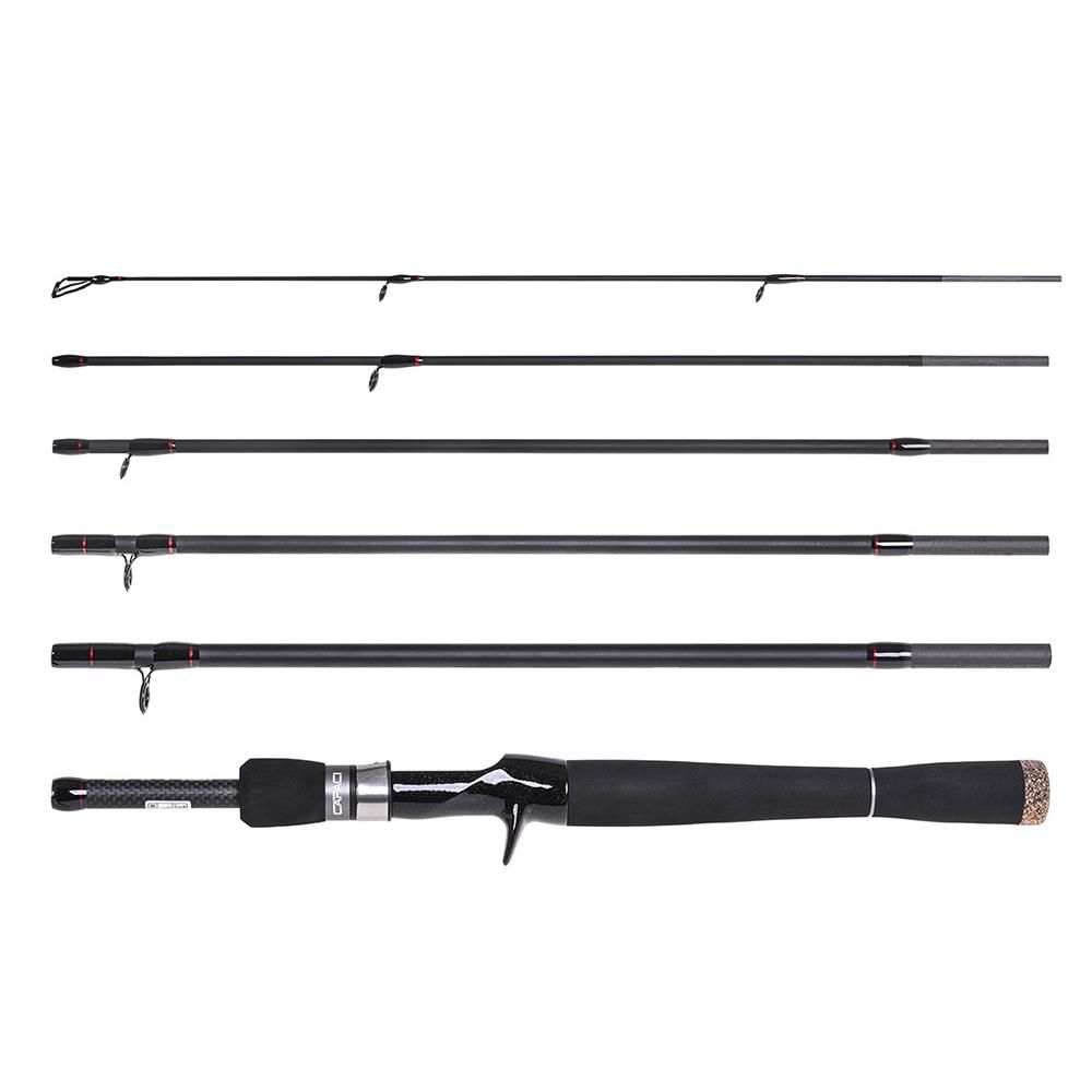 2.1m / 2.4m 6 Sections Carbon Spinning Casting Fishing Rod Lure Fishing Rod Hand Pole Fishing Tackle