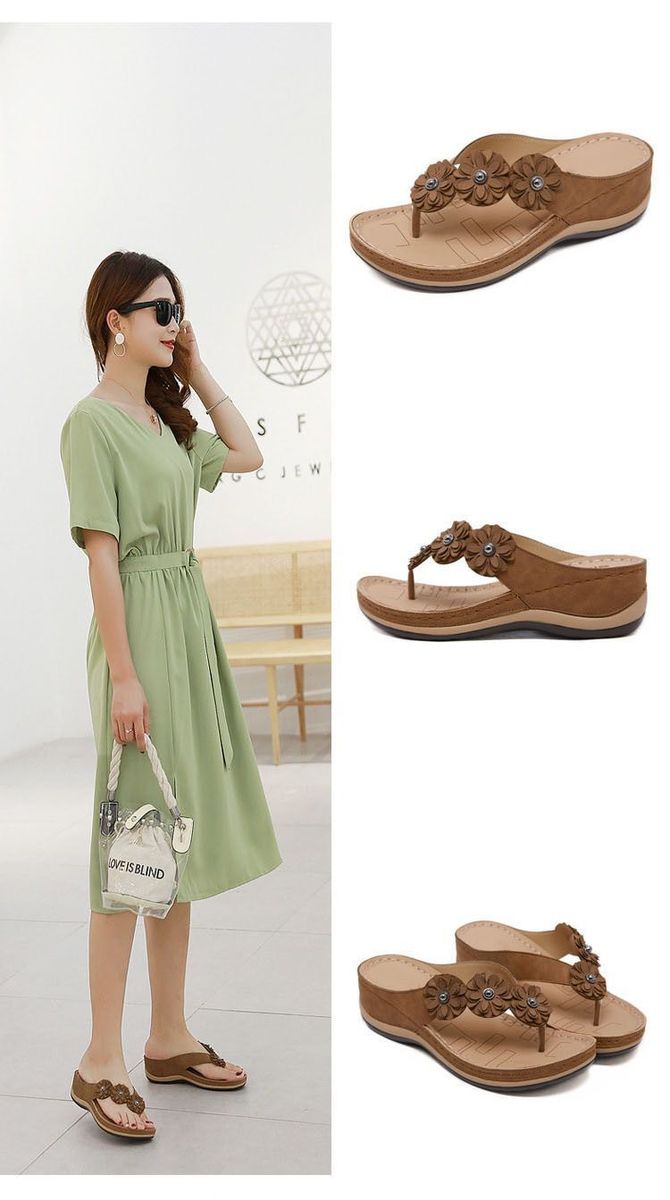 Casual Wedge Sandals For Women Flip Flops