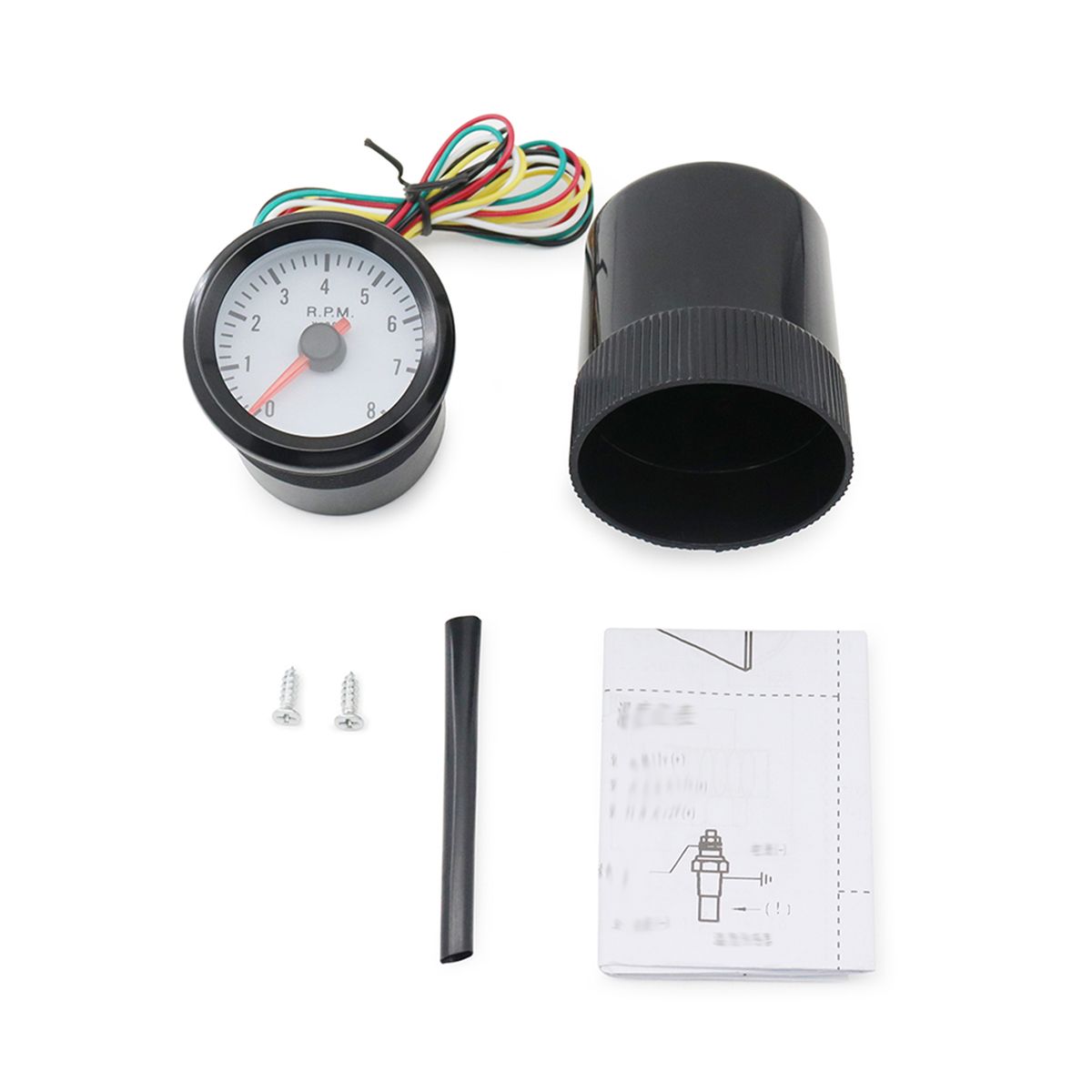 Tachometer Tach Gauge With Black Holder Cup For Auto Car 2''