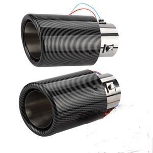 Car Universal LED Double  Exhaust Muffler Blue Color