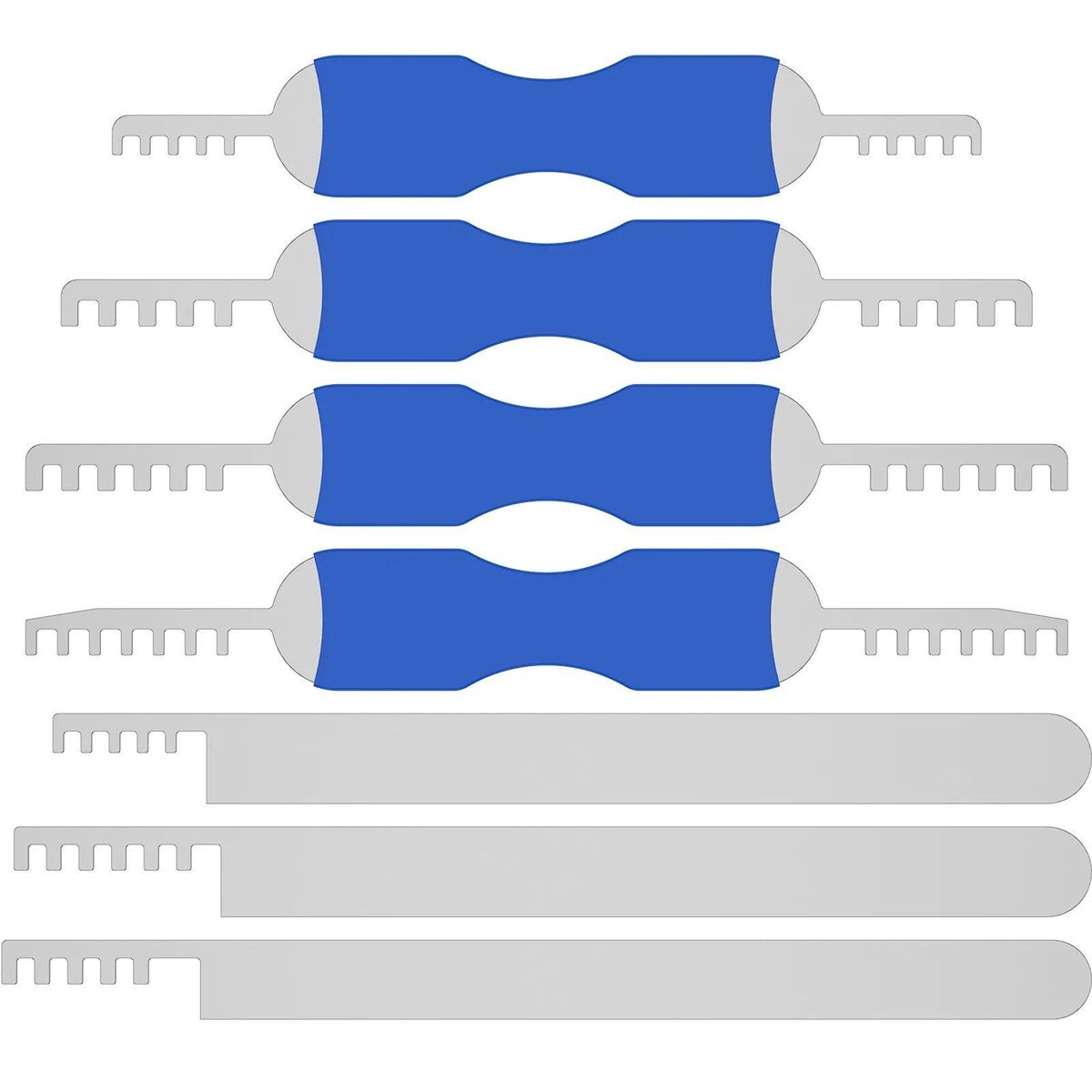 7Pcs Comb Pick Set Stainless Steel Wear Resistant House Lock Pick Set Professional Mini Portable Locksmith Tool for Beginner and