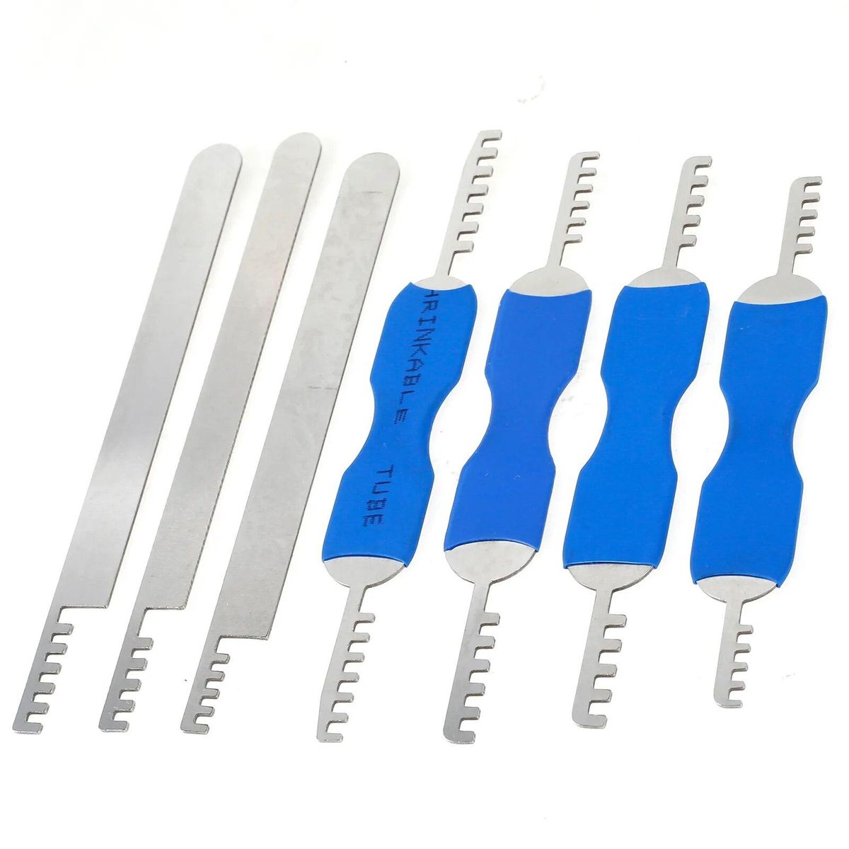 7Pcs Comb Pick Set Stainless Steel Wear Resistant House Lock Pick Set Professional Mini Portable Locksmith Tool for Beginner and