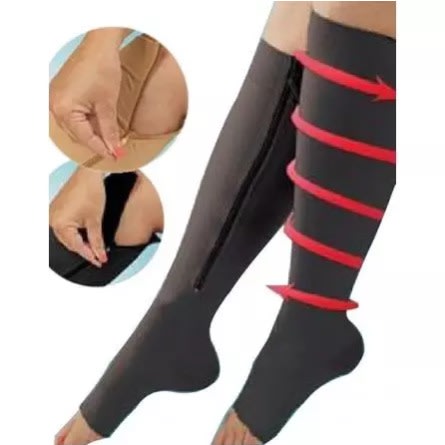 Zip Sox Zip-up Compression Socks - Black