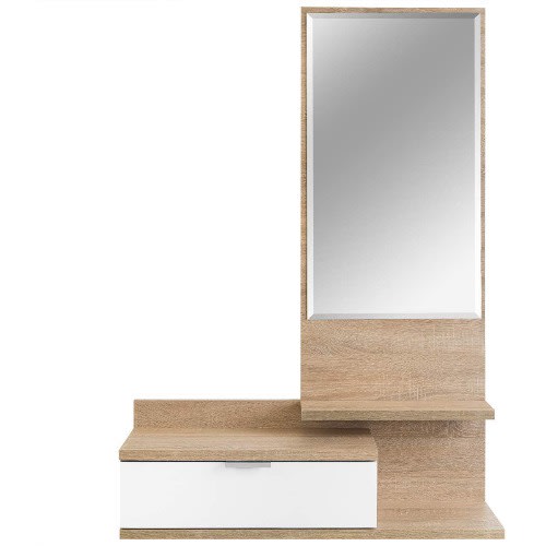 Floating Wall Dressing Mirror With Storage