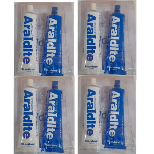 Araldite 2 In 1 Blue & White Glue -125ml X 4pieces