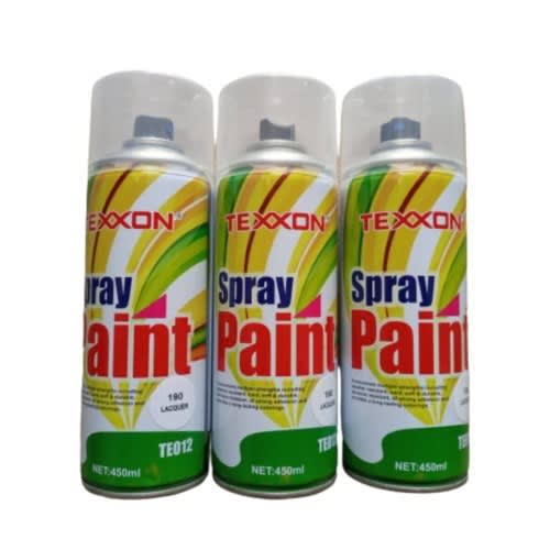 Texxon Spray Paint Gloss - White 450ml X 3pcs