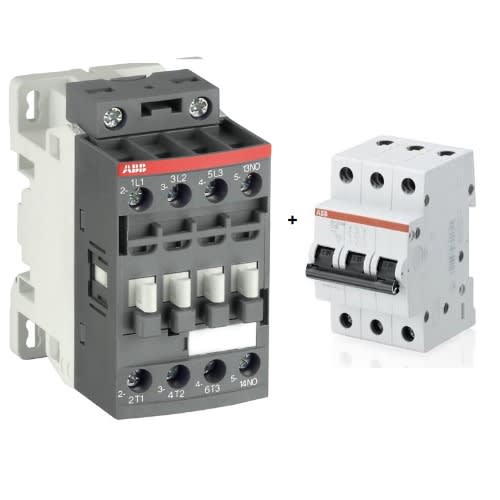 Abb 3pole 30a Contactor A16-30-10 With Mcb Circuit Breaker