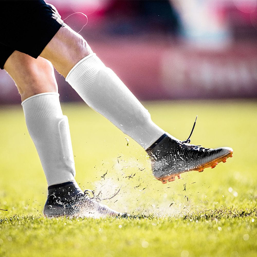 3 Pairs Anti Slip Soccer Socks And Calf Sleeves Set Outdoor