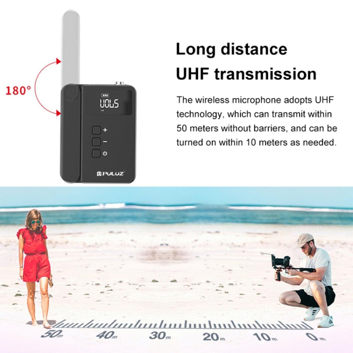 PULUZ Dual-Channel Wireless Microphone