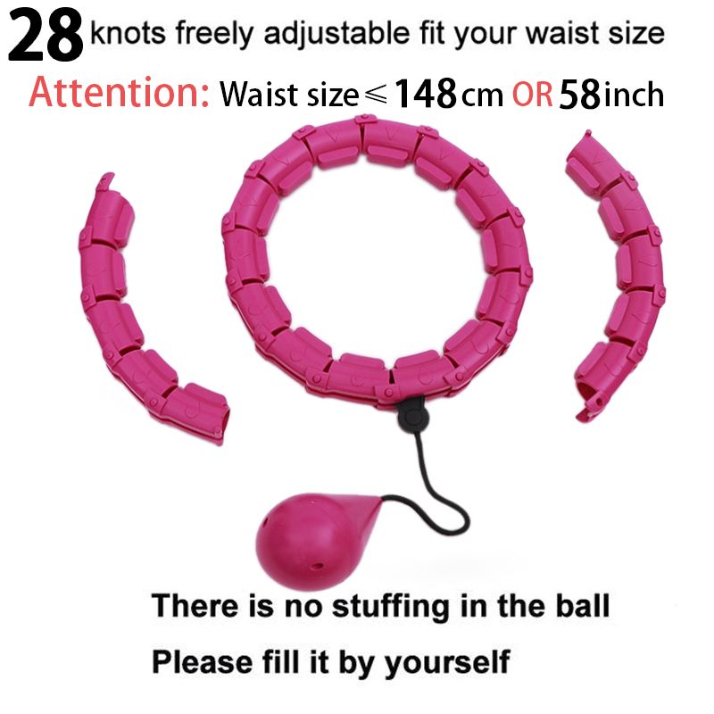 Fitness Sport Hoop Smart Upgrade Intelligent Sport Hoop Adjustable Thin Waist-pink 28