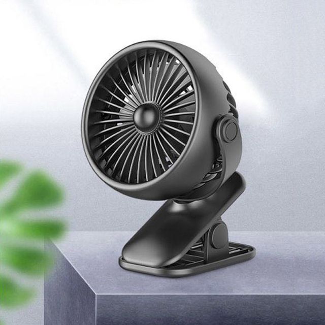 USB Rechargeable Clip Desktop Mute Fan 362degree Rotating