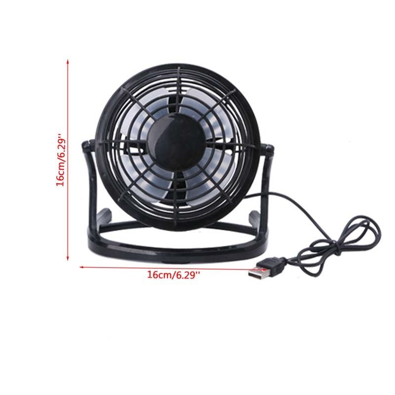 Mini Portable Super Mute Plastic USB Fan Desk Cooling Laptop Notebook PC Cooler Black