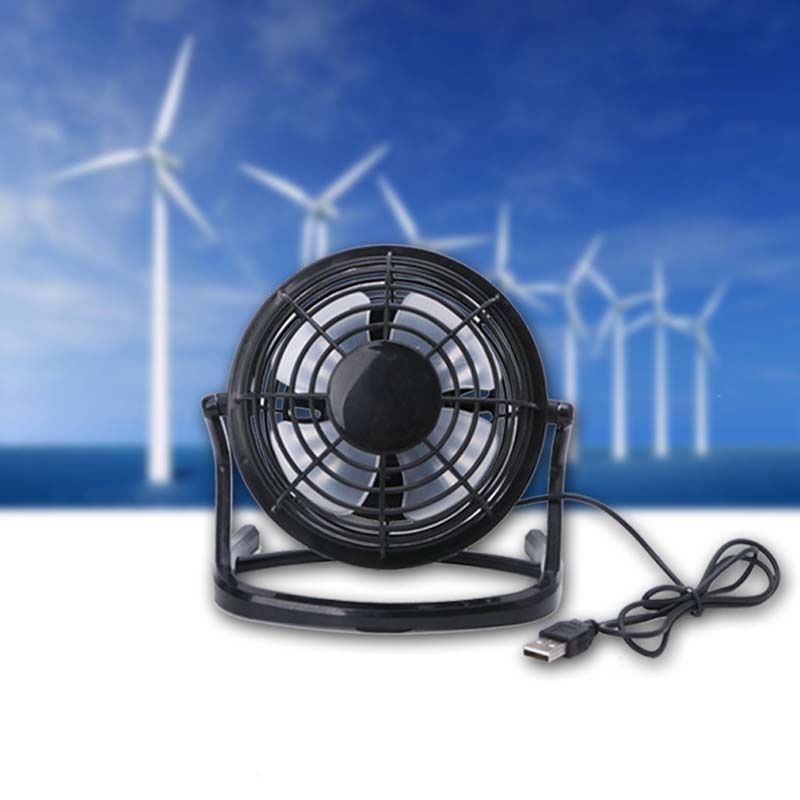 Mini Portable Super Mute Plastic USB Fan Desk Cooling Laptop Notebook PC Cooler Black