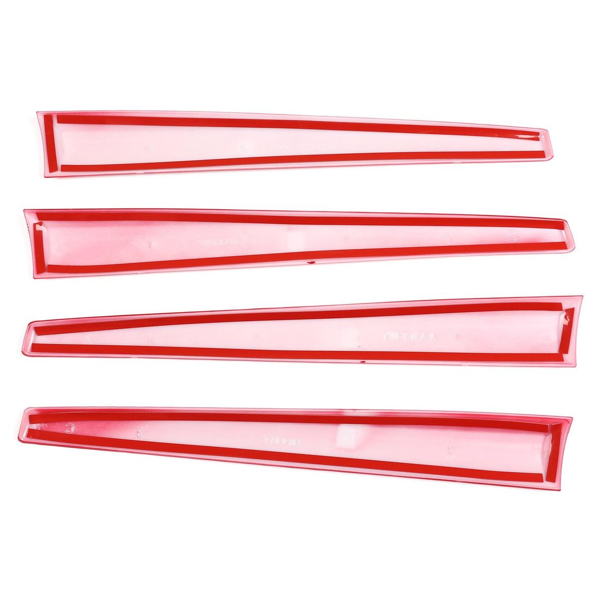 For Toyota Hilux 2015-2021 Car Inner Door Panel Cover Trim Car Styling Red
