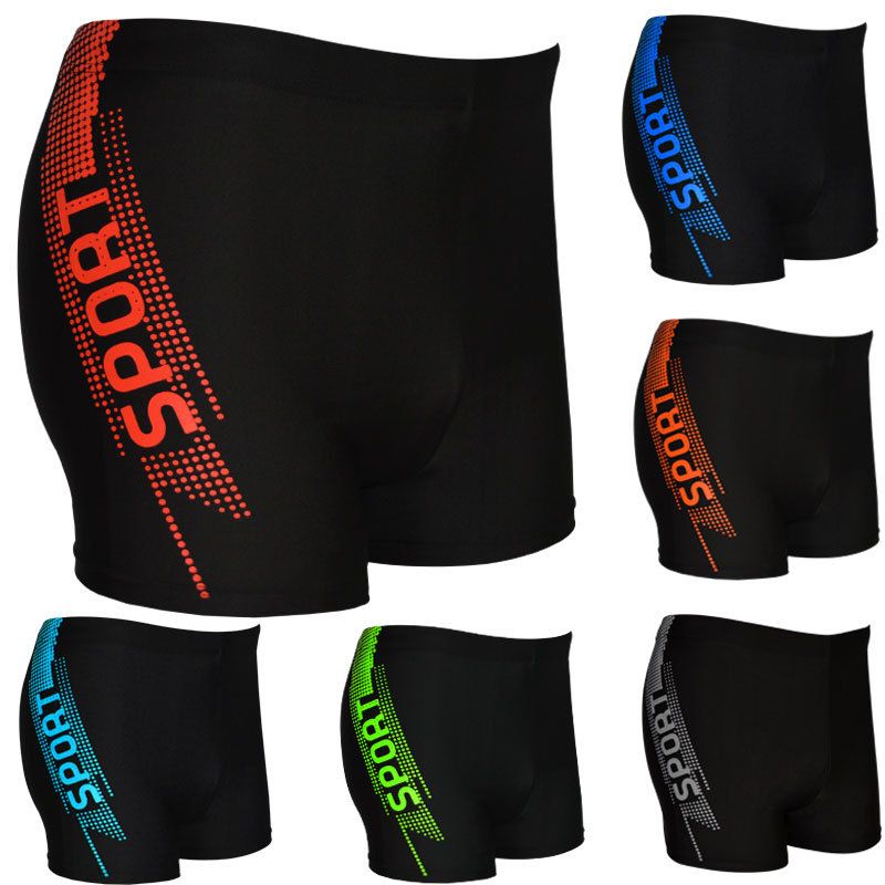 2021 Men Swim Trunks Boxer Adult Swimming Trunks Plus Swim Shorts Men's High