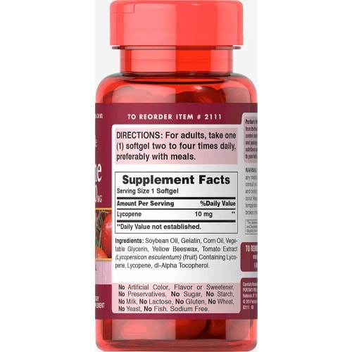 Lycopene 10 Mg By 100 Softgels