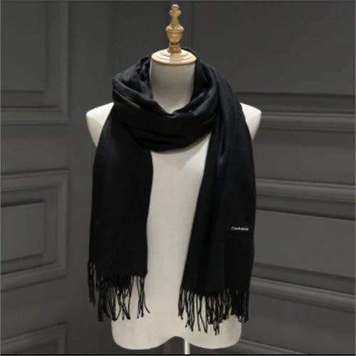 Womens Cashmere With Tassel - Black
