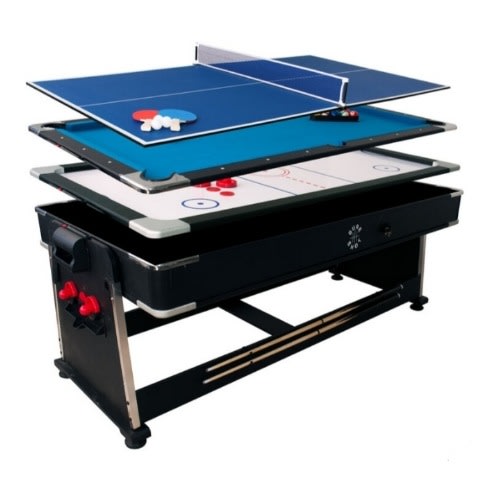 7ft 3-in-1 Multi Games Table -Snooker - Table Tennis - Air Hockey