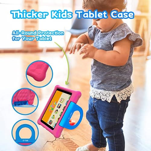Klap E1 Kids Tablet - 8" - 32GB ROM - 2GB RAM - WiFi - Android 11 - 5100mAh Battery - Pink
