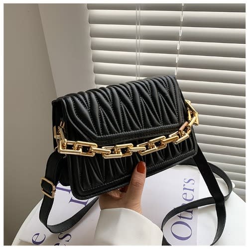 Premium Quality  Ladies Crossbody Hand Bag- Black