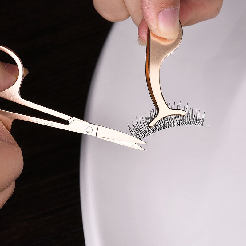 By Nanda Stainless Steel False Eyelashes Curler Extension Lash Mascara Applicator Remover Tweezers Clip Makeup Cosmetic Tool