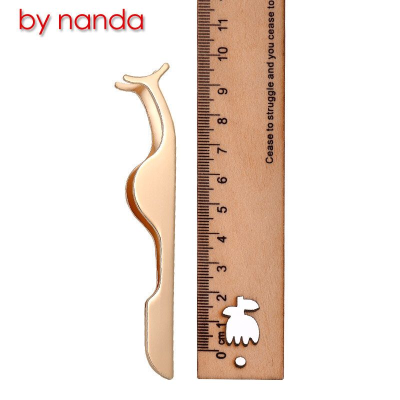 By Nanda Stainless Steel False Eyelashes Curler Extension Lash Mascara Applicator Remover Tweezers Clip Makeup Cosmetic Tool