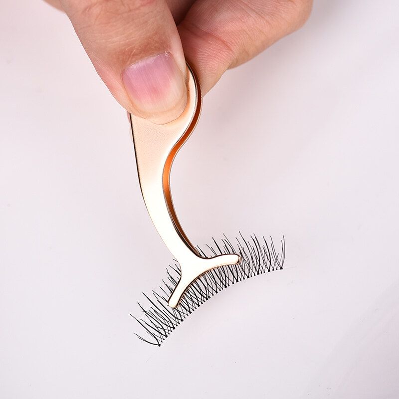 By Nanda Stainless Steel False Eyelashes Curler Extension Lash Mascara Applicator Remover Tweezers Clip Makeup Cosmetic Tool