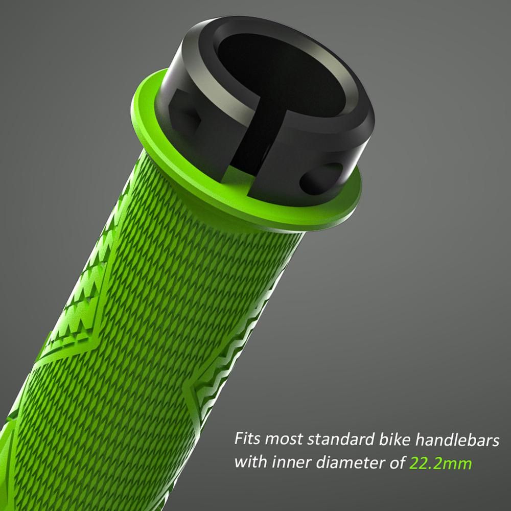 Shockproof Bike Handlebar Grips 22.2mm Bicycle Grips Non-Slip Soft Handlebar Cover End for Mountain Bikes