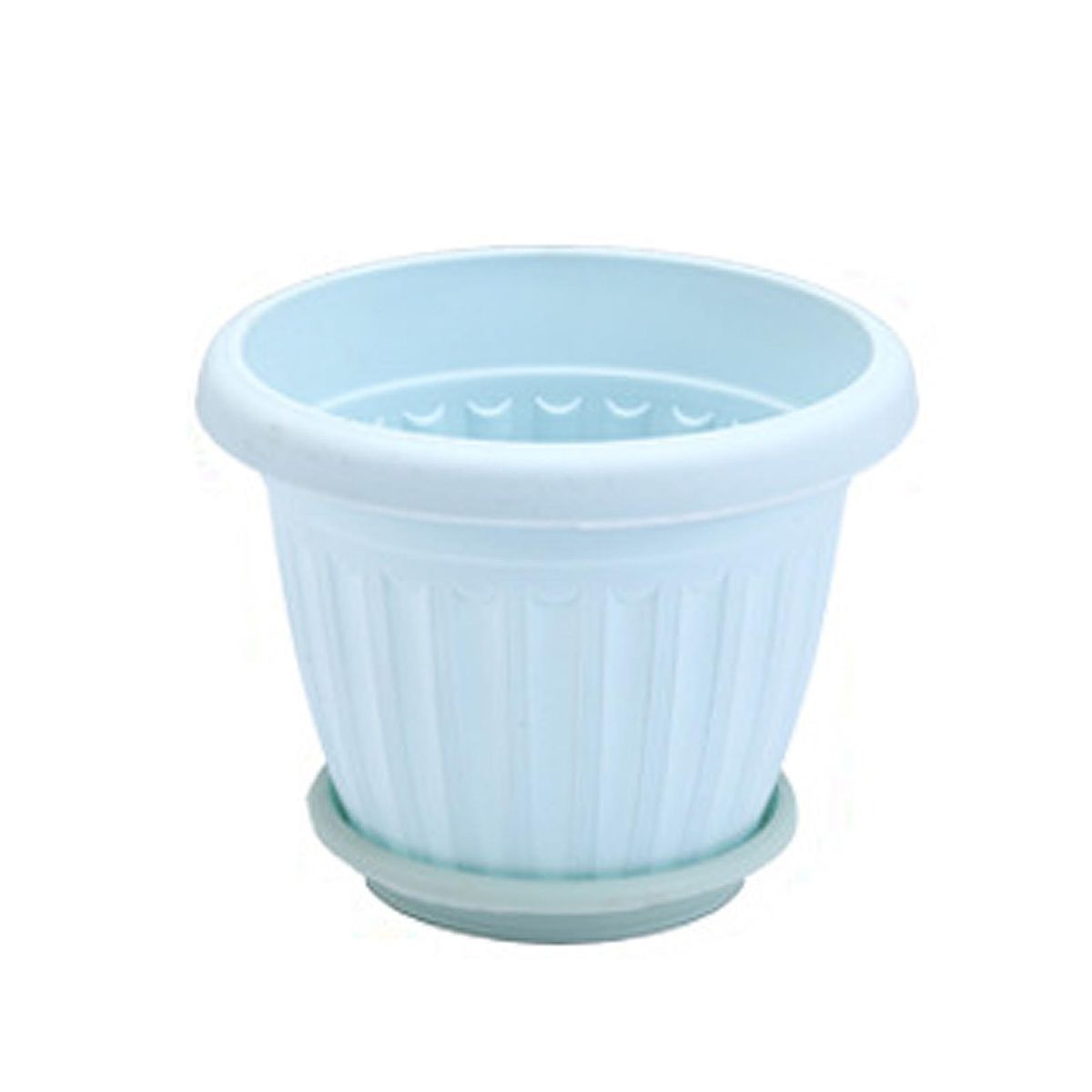 Flower Pots Imitation Ceramics Garden Pot Blue