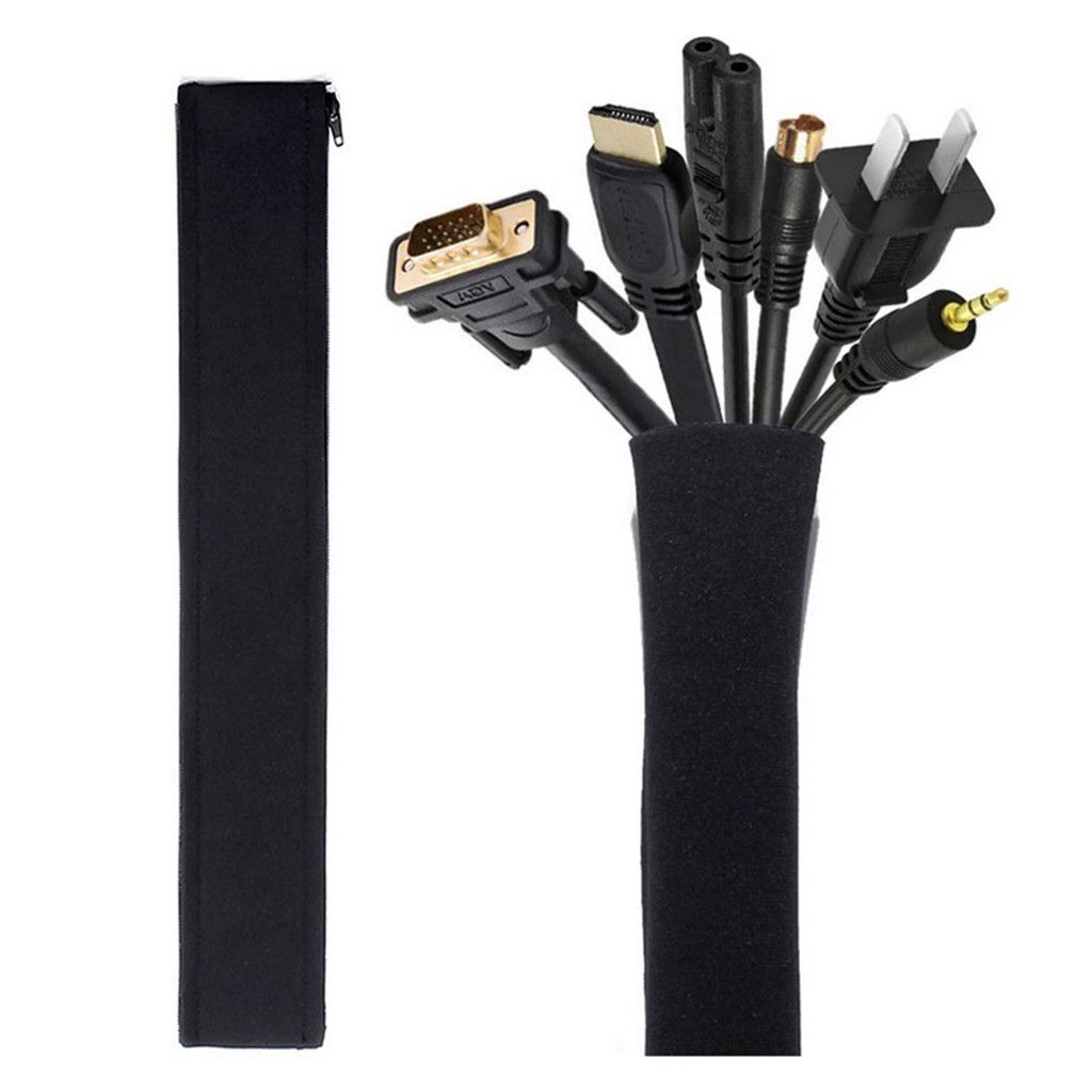 2019 Hot Sale Neoprene Zip Cable Sleeve Wire Protector PC TV Home Office Arrangement Dropshipping Supplier Store Tool Home
