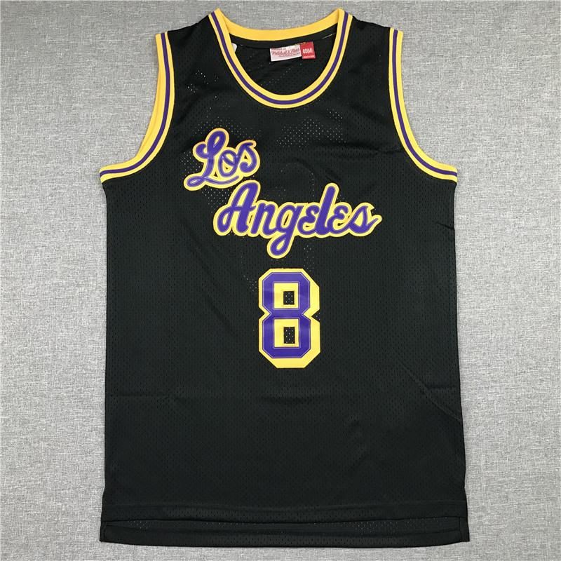 Lakers black basketball jersey Kobe Bryant mesh breathable sports vest