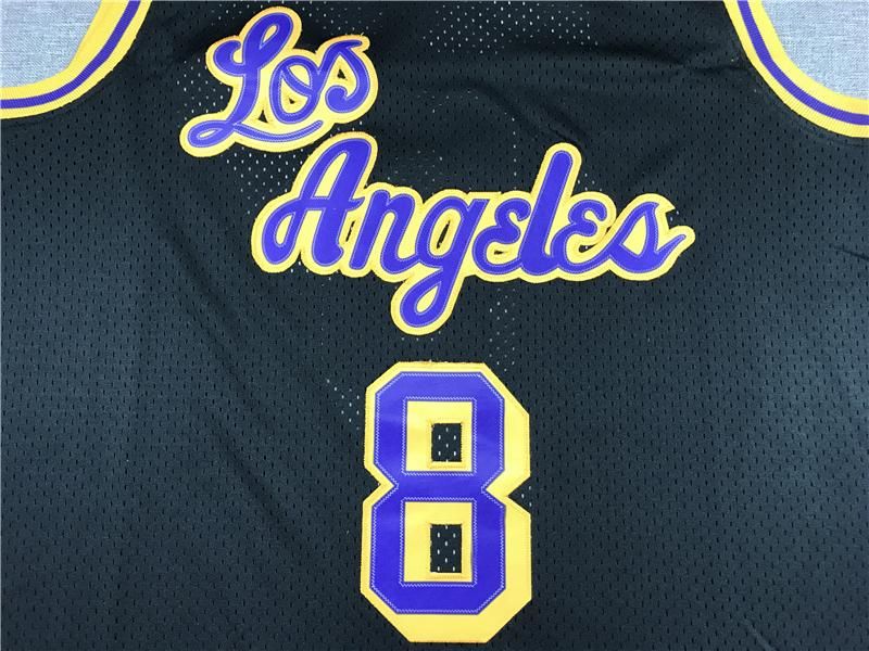 Lakers black basketball jersey Kobe Bryant mesh breathable sports vest