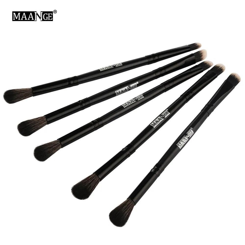 Hot Selling MAANGE Double Head Eye Shadow Makeup Brush Cosmetic Tool Gift for Women Eyeshadow Brushes Wholesale