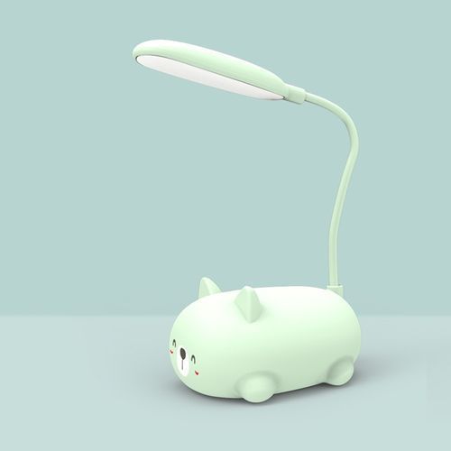 Cartoon Cat Design LED Reading Lamp Eye Protection-Green