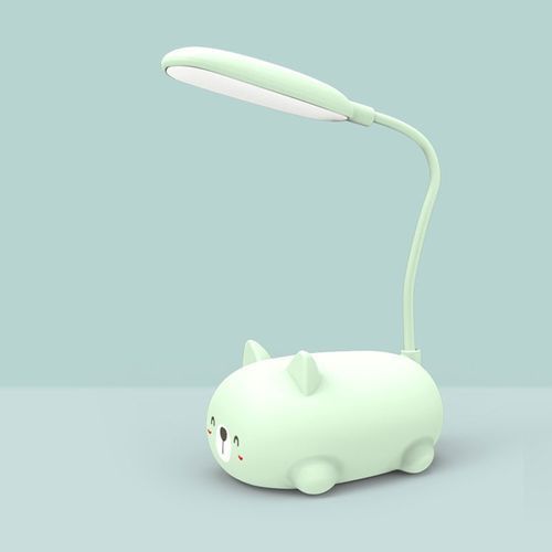 Cartoon Cat Design LED Reading Lamp Eye Protection-Green