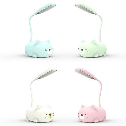 Cartoon Cat Design LED Reading Lamp Eye Protection-Green