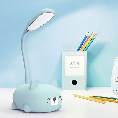 Cartoon Cat Design LED Reading Lamp Eye Protection-Green