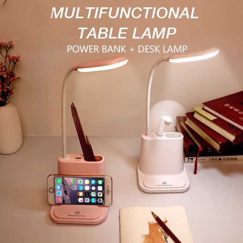 Led Small Desk Lamp Touch Adjustment Usb Rechargeable Table