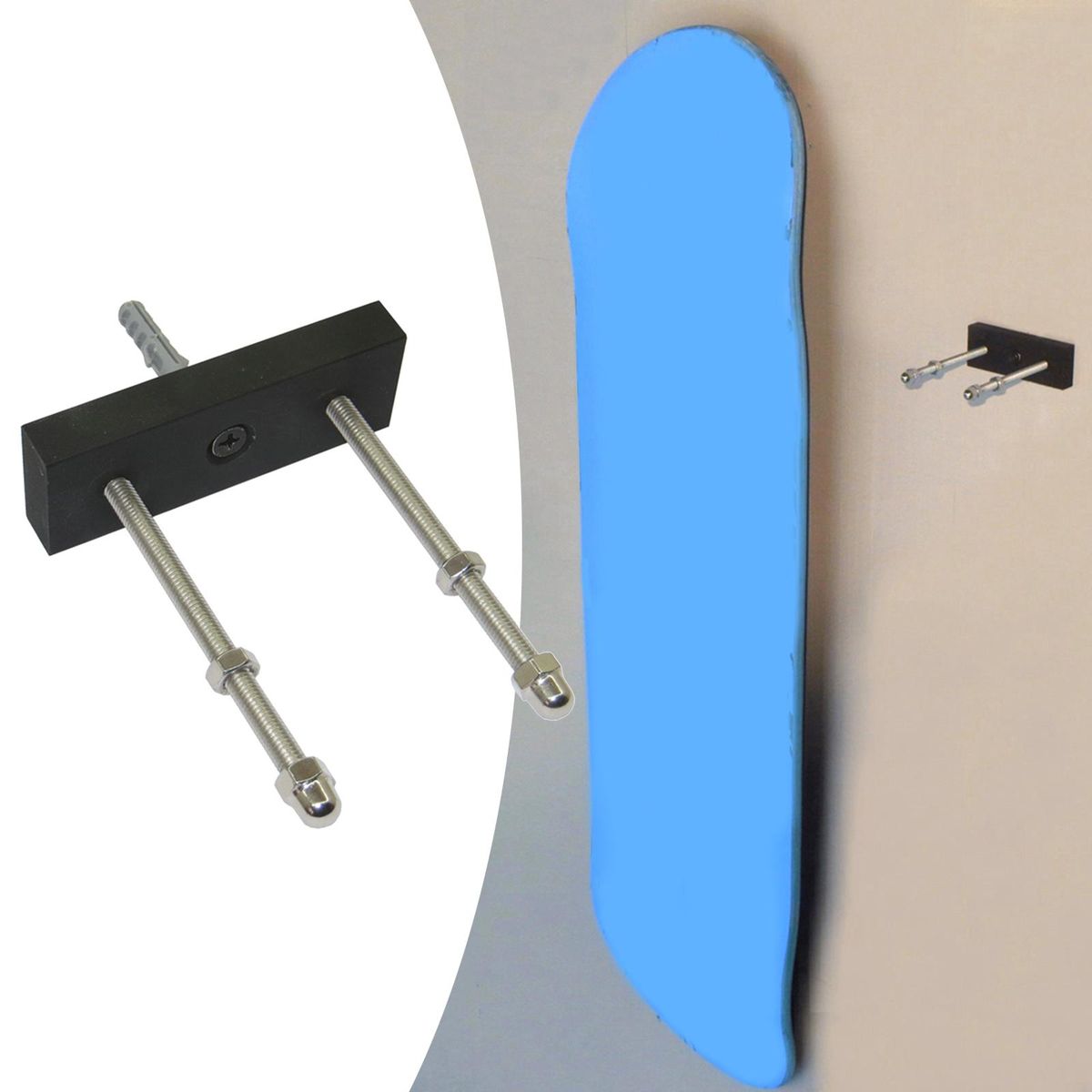 2x Hanging Skateboard Rack Storage Shelf Display Wall