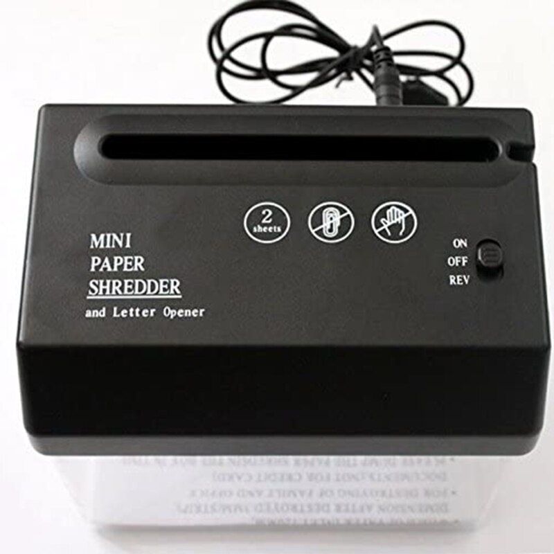 Portable Mini Paper Shredder Electric USB Battery Operated