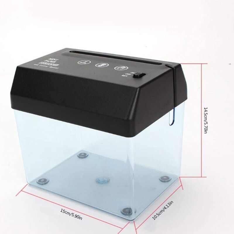 Portable Mini Paper Shredder Electric USB Battery Operated