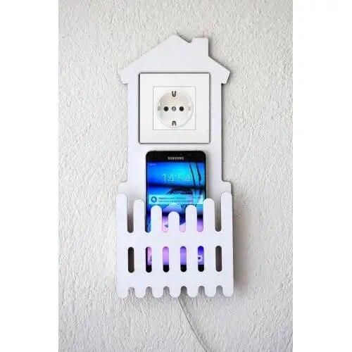 Mobile Phone Holder Decorative Wood Home Mobile Charger Socket Robe Hook