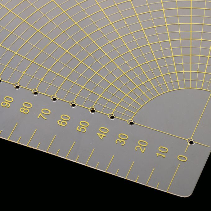 3x Rectangle Square Sector Plastic Quilt Patchwork Ruler DIY Sewing