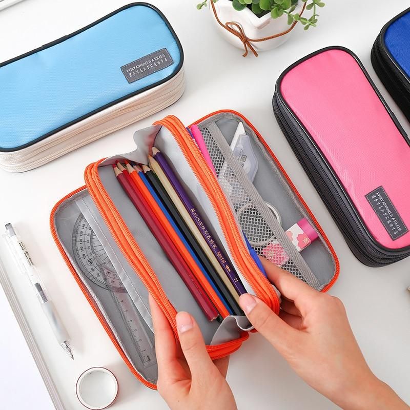 Large Capacity Pencil Case Stationery Cute Boys Girls Gift Pen Bag Pen Box Pencil Cases Storage Student School Office Supplies